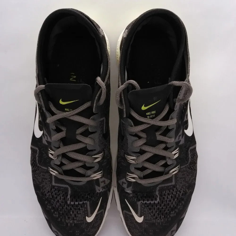 Nike Free 5.0 TR Fit 4 Running Sneakers Women's Size 9.5 Black, Grey, Neon Green
